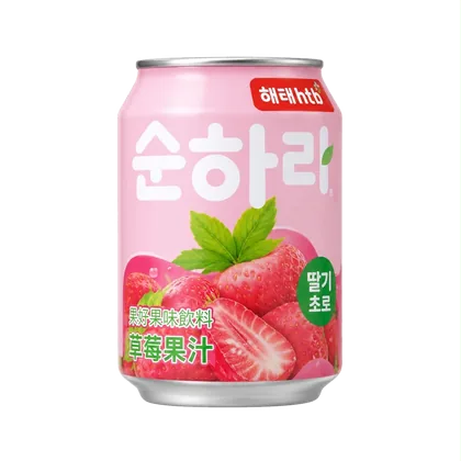 Suco Haitai Sunhari de morango em lata