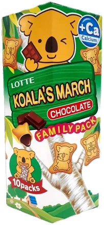 Biscoito Lotte Koala's March de chocolate